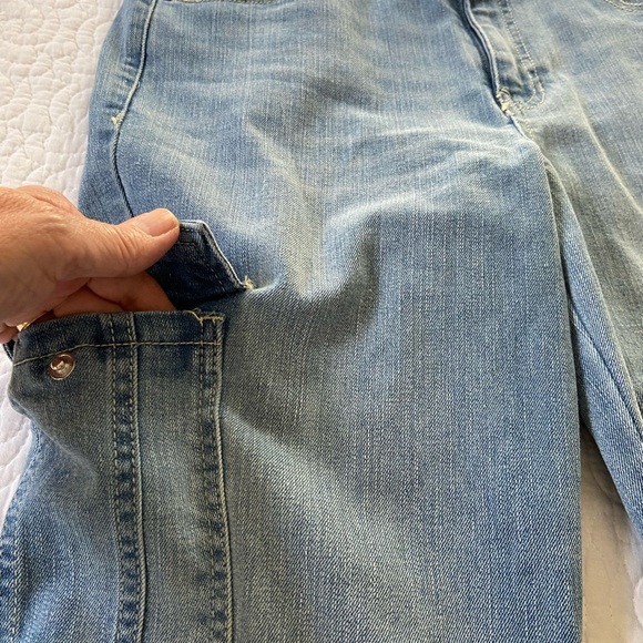 d. jeans Bootcut Cargo Jeans Light Wash Mid Rise Size 6 - Picture 7 of 11